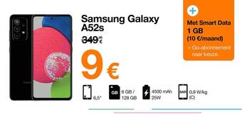 Orange Samsung Galaxy A52s aanbieding