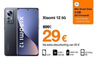 Orange Xiaomi 12 5g aanbieding