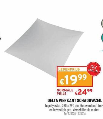 Delta Vierkant Schaduwzeil