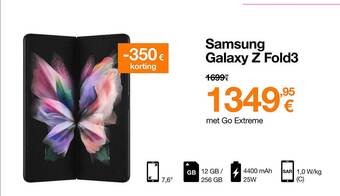 Orange Samsung Galaxy Z Fold3 aanbieding