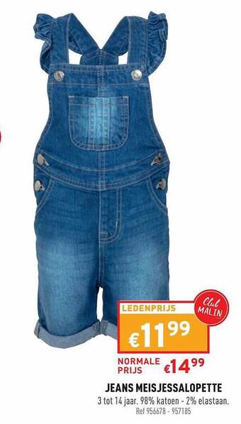 Trafic Jeans Meisjessalopette aanbieding