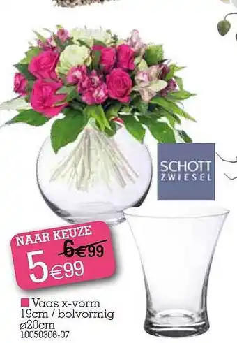 Yess Vaas X-vorm 19cm- Bolvormig ø 20cm aanbieding