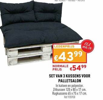 Set Van 3 Kussens Voor Palletsalon