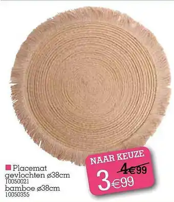 Placemat Gevlochten ø 38cm