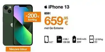 Orange Apple iphone 13 aanbieding