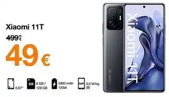 Orange Xiaomi 11t aanbieding