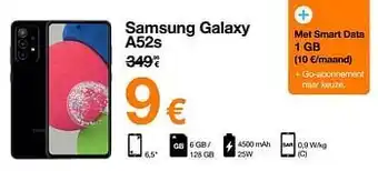Orange Samsung galaxy a52s aanbieding
