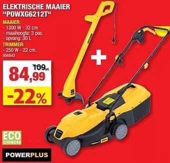 Hubo Powerplus elektrische maaier powxg6212t aanbieding