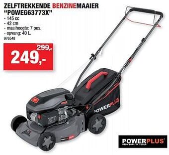 Hubo Powerplus zelftrekkende benzinemaaier poweg63773x aanbieding