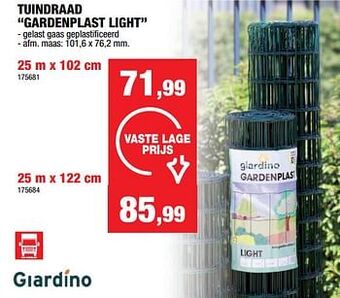 Hubo Tuindraad gardenplast light aanbieding