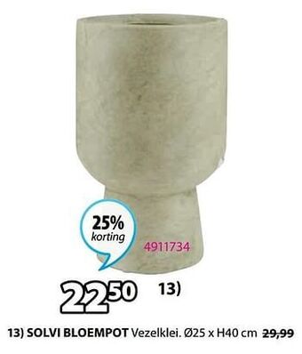 Jysk Solvi bloempot aanbieding