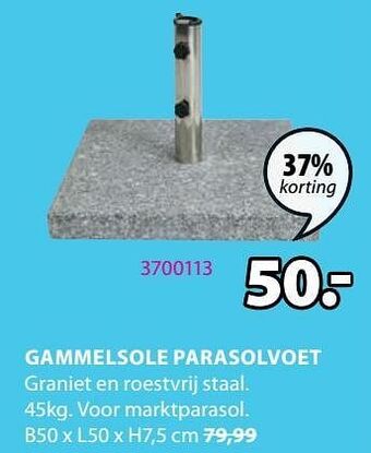 Jysk Gammelsole parasolvoet aanbieding