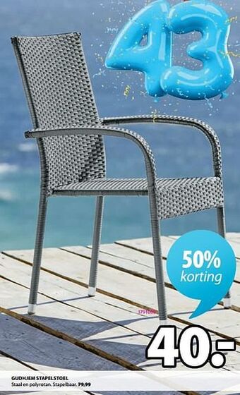Jysk Gudhjem stapelstoel aanbieding