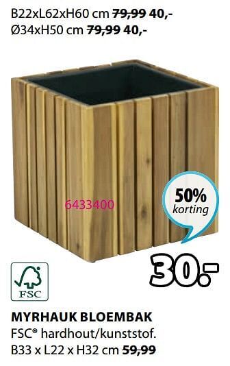 Jysk Myrhauk bloembak aanbieding