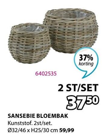 Jysk Sansebie bloembak aanbieding