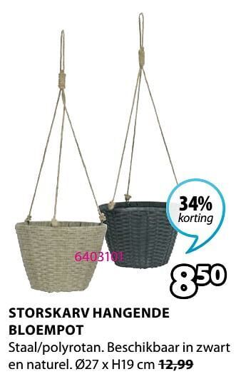 Jysk Storskarv hangende bloempot aanbieding