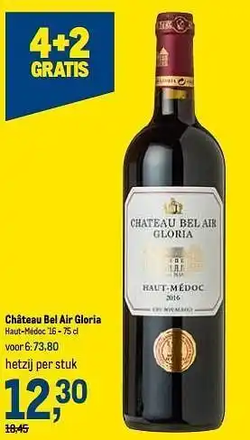 Makro Château bel air gloria haut-médoc aanbieding
