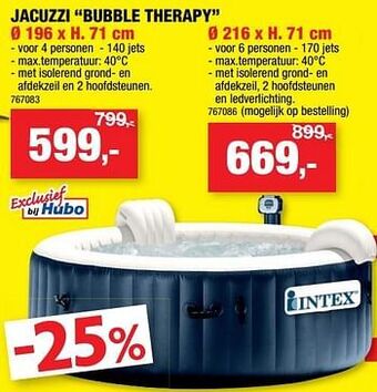 Hubo Jacuzzi bubble therapy aanbieding