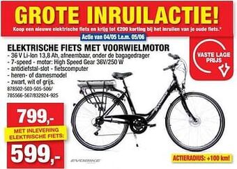 Hubo Elektrische fiets met voorwielmotor aanbieding