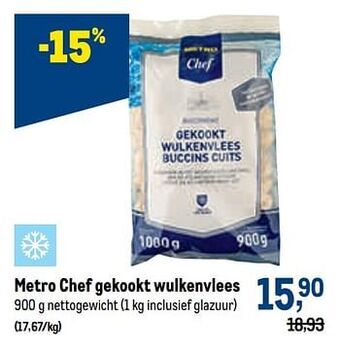 Makro Metro chef gekookt wulkenvlees aanbieding