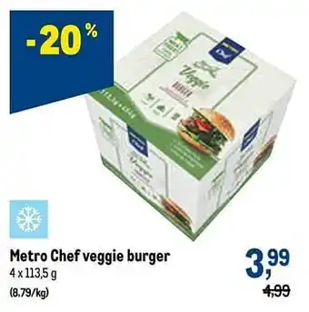 Makro Metro chef veggie burger aanbieding