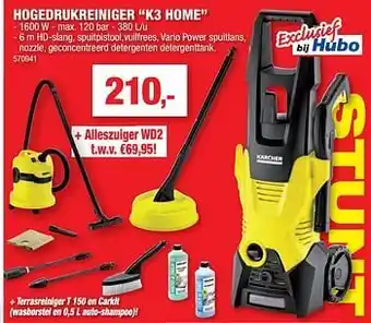Hubo Kärcher hogedrukreiniger k3 home aanbieding