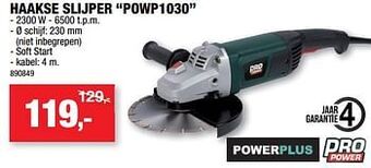 Hubo Powerplus haakse slijper powp1030 aanbieding