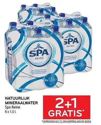 Alvo Natuurlijk mineraalwater spa reine 2+1 gratis aanbieding