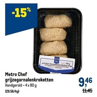 Makro Metro chef grijzegarnalenkroketten aanbieding
