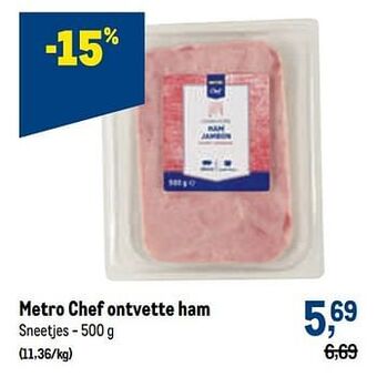 Makro Metro chef ontvette ham aanbieding