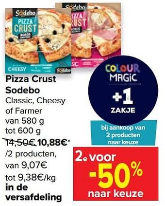 Carrefour Pizza crust sodebo aanbieding