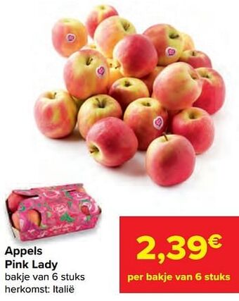 Carrefour Appels pink lady aanbieding