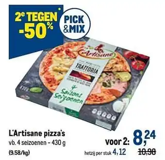 Makro L`artisane pizza`s 4 seizoenen aanbieding