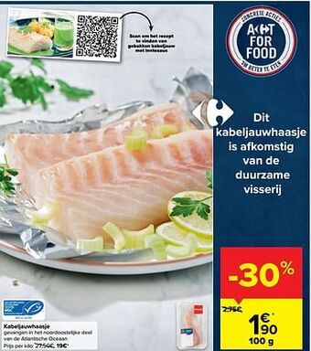 Carrefour Kabeljauwhaasje aanbieding