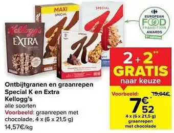 Carrefour Graanrepen met chocolade aanbieding