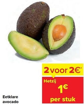 Carrefour Eetklare avocado aanbieding