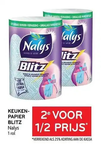 Alvo Keukenpapier blitz nalys 2e voor 1-2 prijs aanbieding