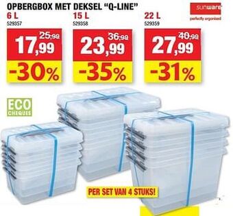 Hubo Opbergbox met deksel q-line aanbieding
