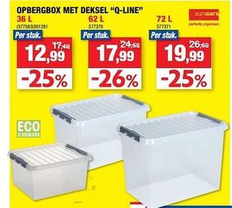 Hubo Opbergbox met deksel q-line aanbieding