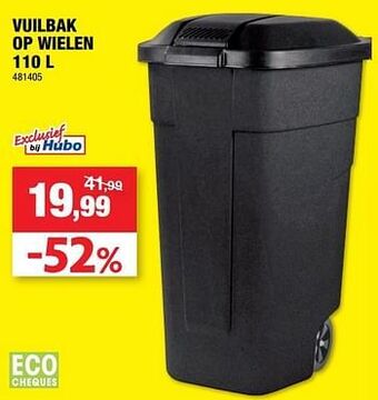 Hubo Vuilbak op wielen aanbieding
