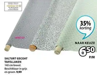 Jysk Salturt gecoat tafellaken aanbieding
