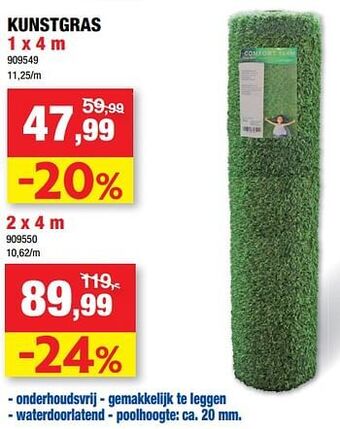 Hubo Kunstgras aanbieding