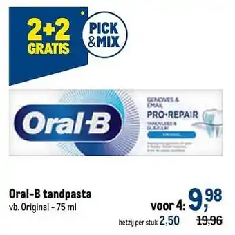 Makro Oral-b tandpasta original aanbieding