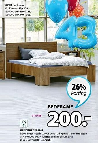 Jysk Vedde bedframe aanbieding