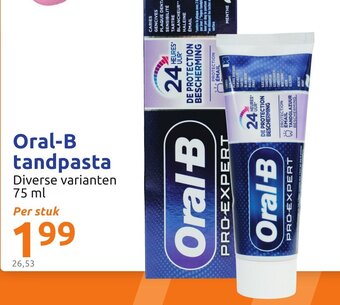 Action Oral-B tandpasta aanbieding