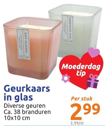 Action Geurkaars in glas aanbieding