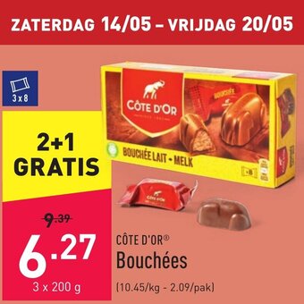 ALDI Cote D'Or Bouchees aanbieding