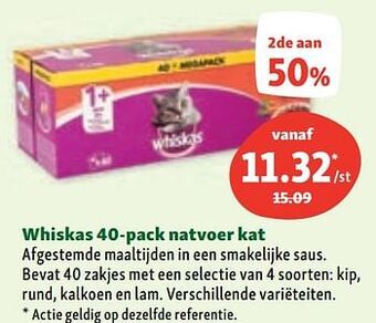 Maxi Zoo Whiskas natvoer kat aanbieding