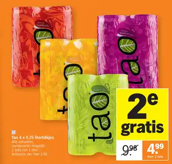 Albert Heijn Tao 4 x 0.25 literblikjes aanbieding