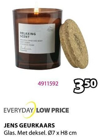 Jysk Jens geurkaars aanbieding